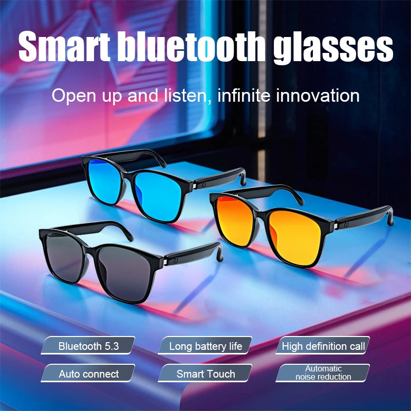 Smart Glasses Bluetooth Make Receive Call Music Camera Noise Reduction UV 400 anti Blue Light Glasses TWS Men Women Gifts